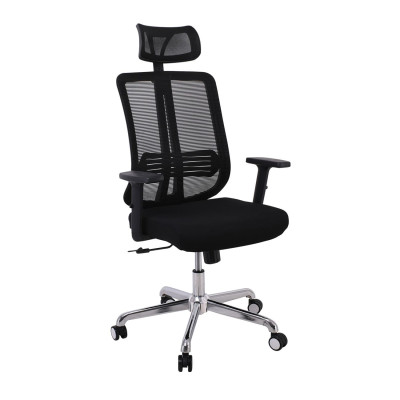 CF9500 Πολυθρόνα Γραφείου Διευθυντή Mesh Μαύρο, Μπράτσα up-down